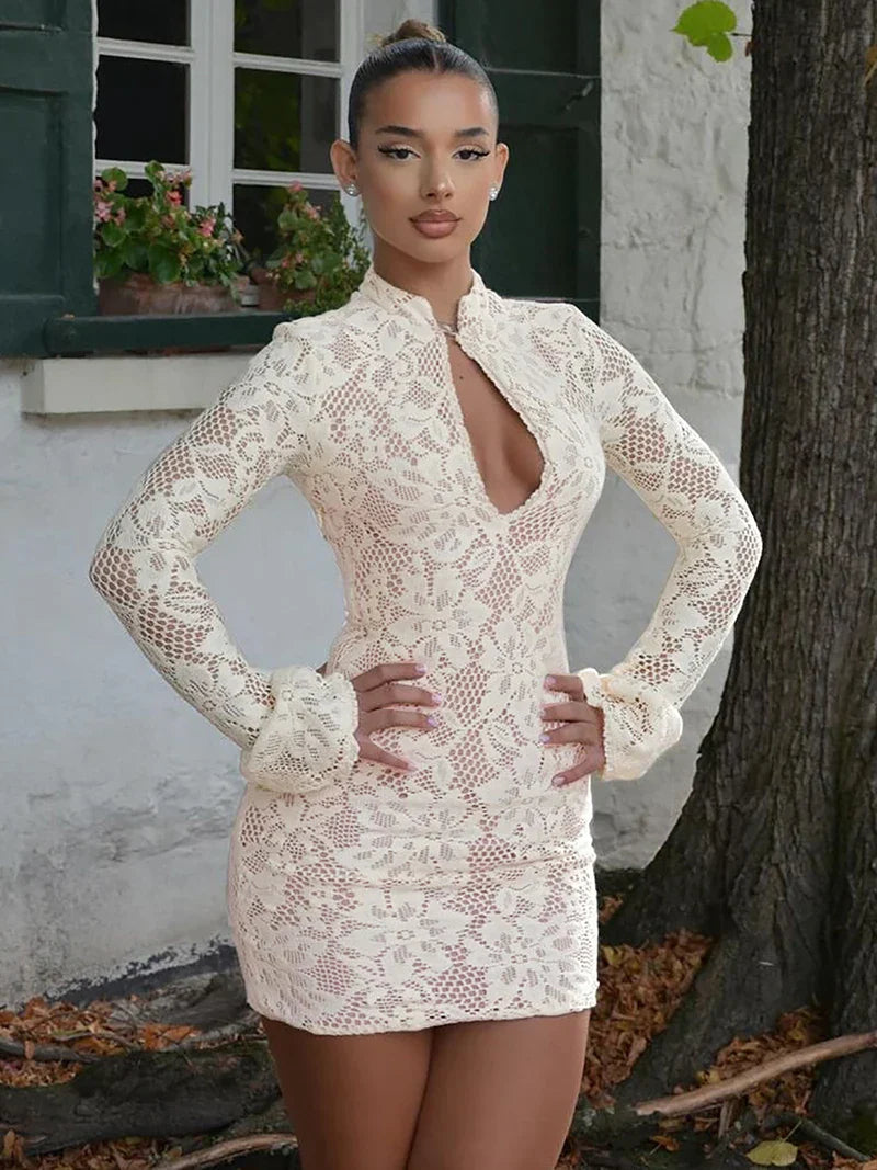 שמלת תחרה אלגנטית- מייסי