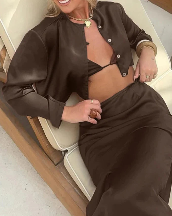 חליפת סאטן 3 חלקים- זנזיבר