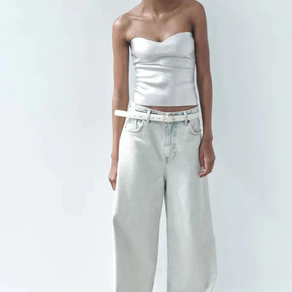 טופ סטרפלס מטאלי- נויה