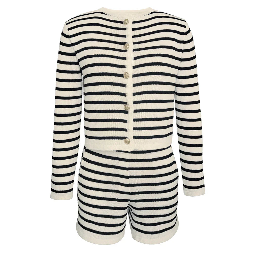 חליפת פסים סרוגה ונוחה- רומא