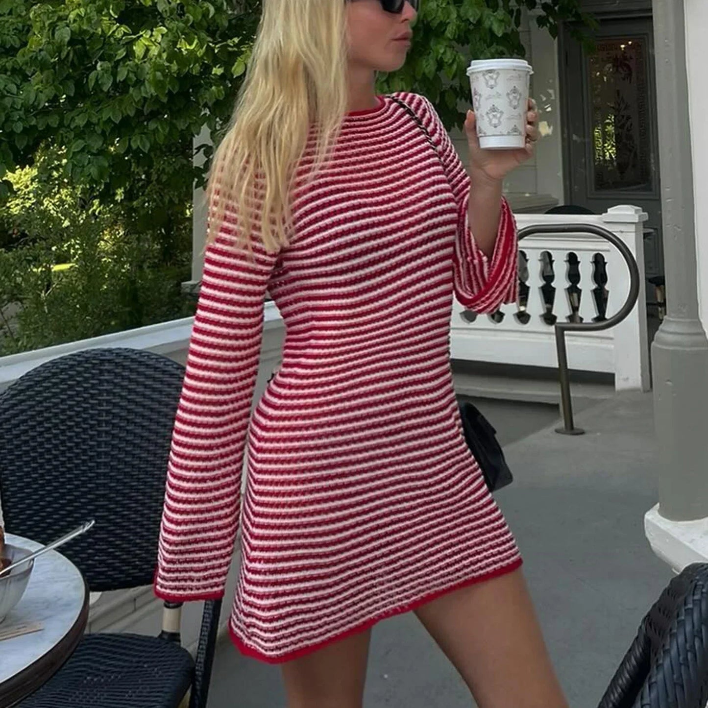 שמלת חוף מיני פסים- אנג׳ל