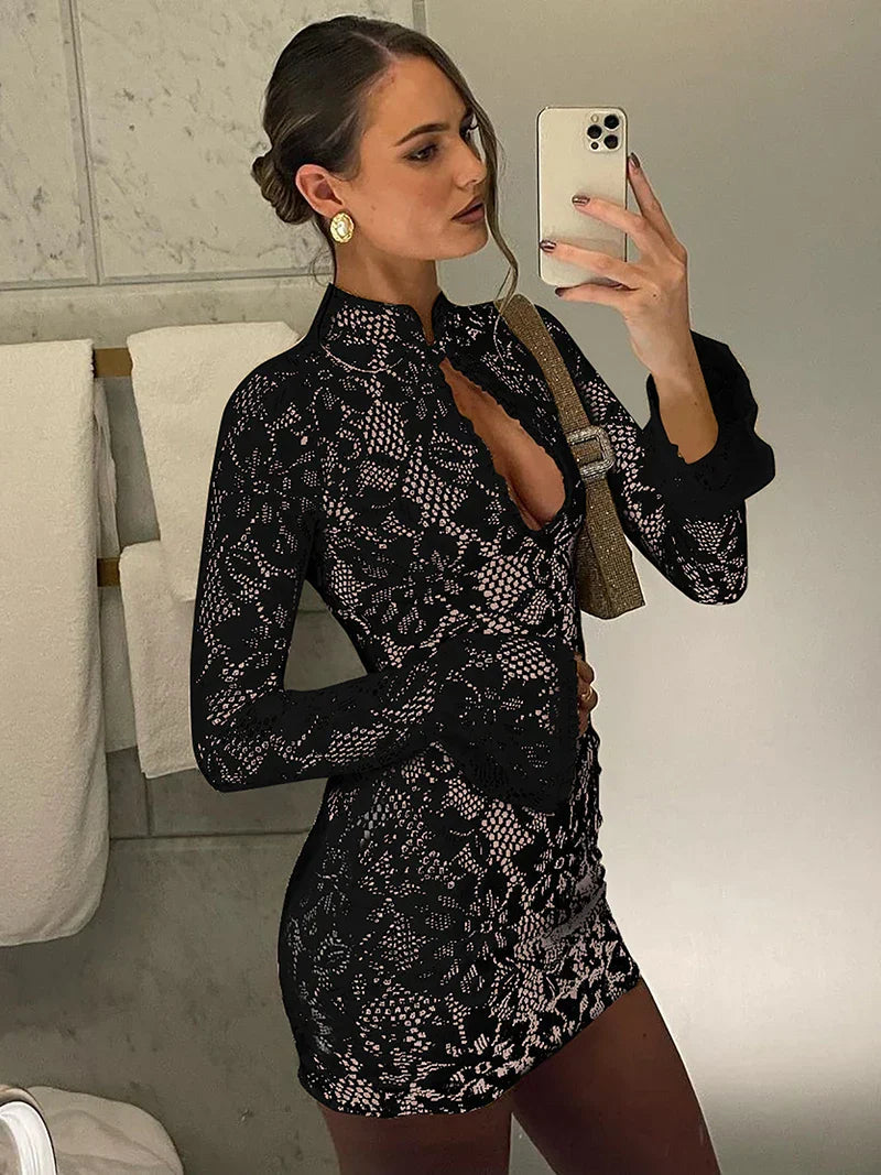 שמלת תחרה אלגנטית- מייסי