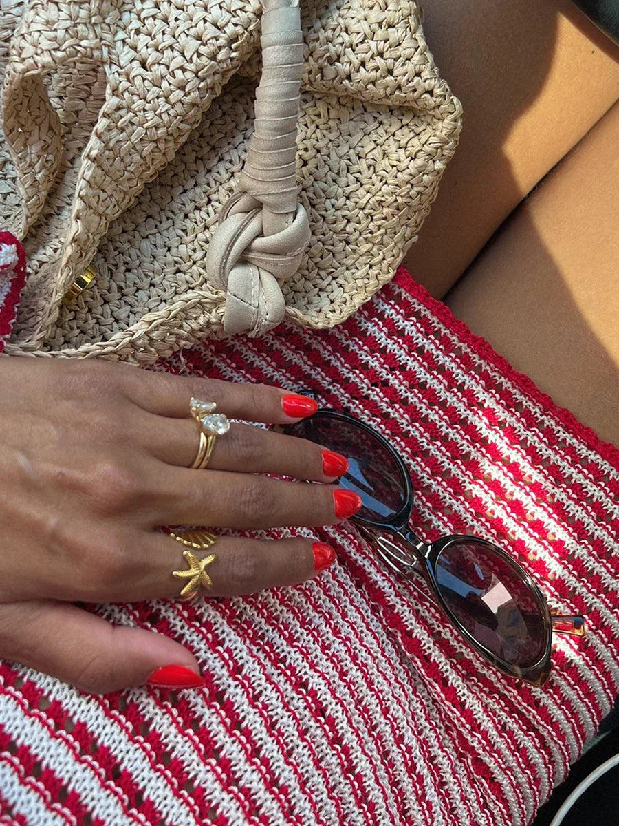 שמלת חוף מיני פסים- אנג׳ל