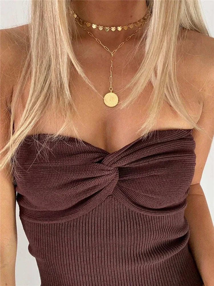 טופ סטרפלס סרוג- לין