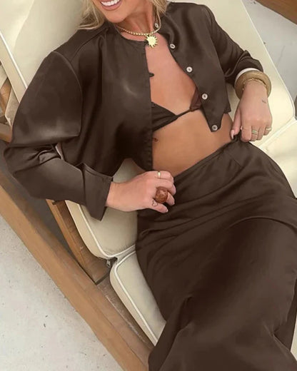 חליפת סאטן 3 חלקים- זנזיבר