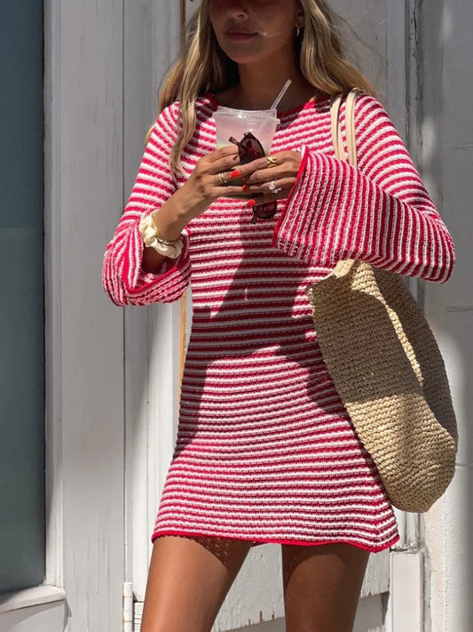 שמלת חוף מיני פסים- אנג׳ל