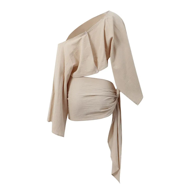 חליפת חוף חצאית קשירה- ניקול