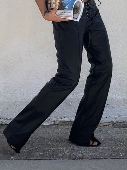 מכנס דמוי עור-