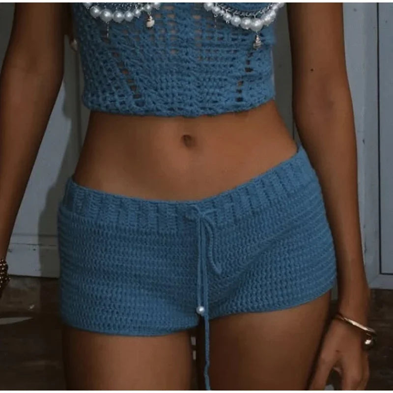 חליפת חוף בשילוב פנינים