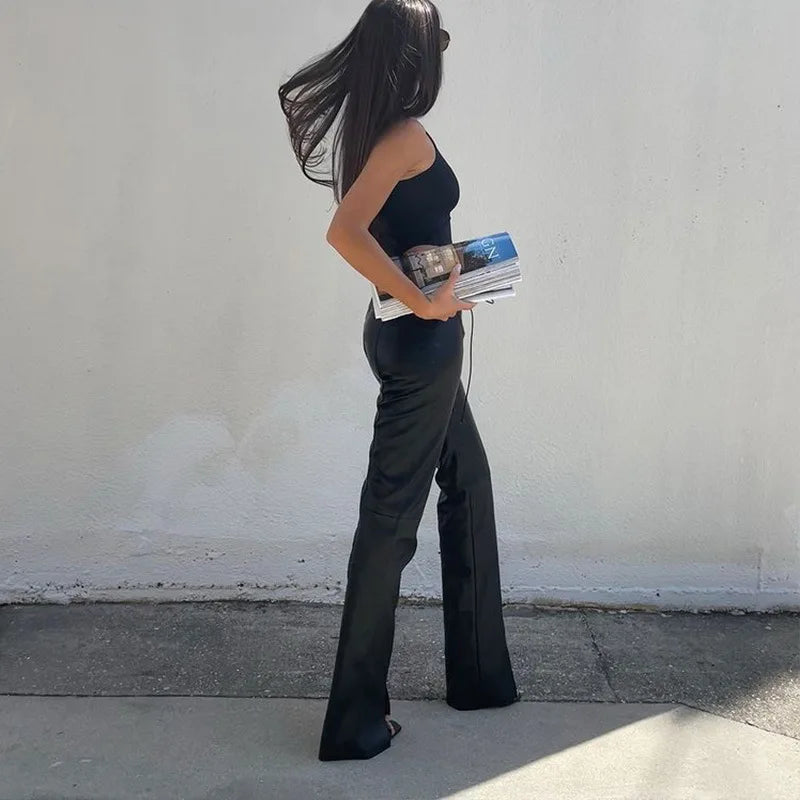 מכנס דמוי עור-