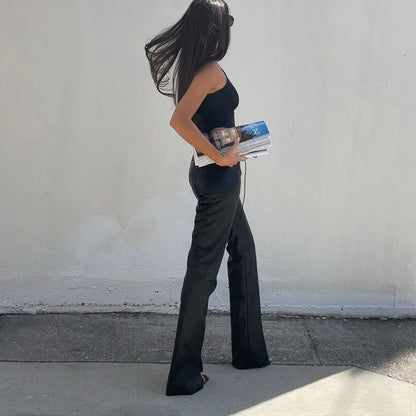 מכנס דמוי עור-