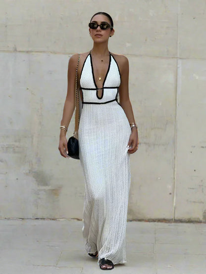 שמלת גב פתוח סרוגה- גאיה