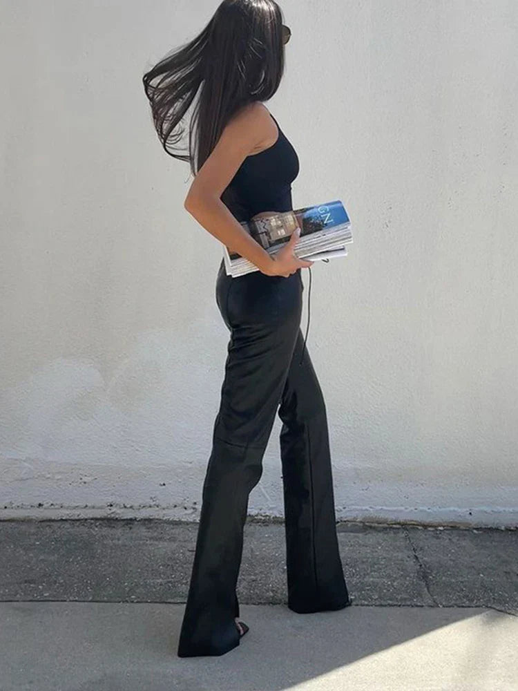 מכנס דמוי עור-